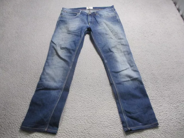 Acne Studios Jeans Mens 33x32 Blue Denim Max Prince Faded Slim Cotton Streetwear