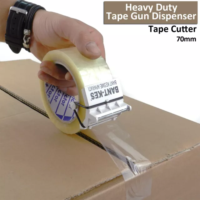 70mm Heavy Duty Tape Gun Tape Dispenser Sellotape Cut On Tape Cellotape Holder