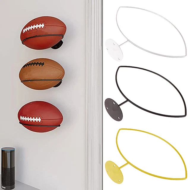 RUGBY BALL RACK Steel Football Basketball Wall Storage Display Sport ...