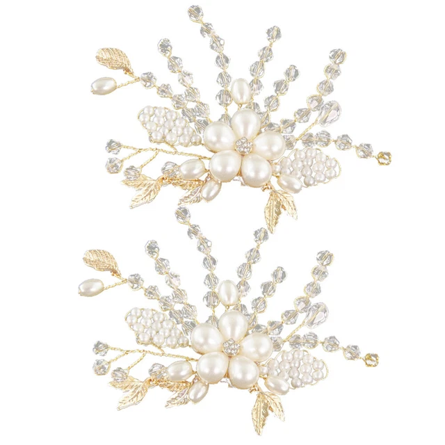 Wedding Party Shoes Clips Shoe Buckle Flower Rhinestone Decor Rhinestones