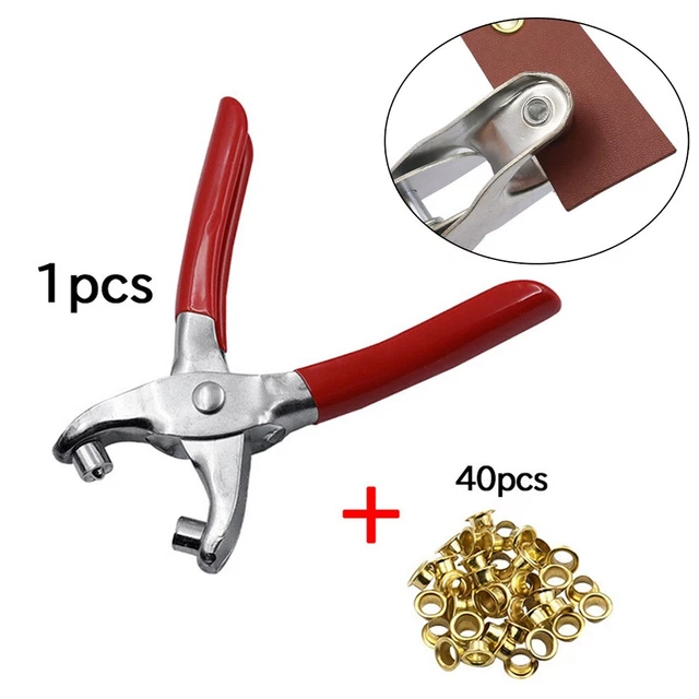 Eyelet Grommet Pliers Hole 1/4inch Steel-Fabric Canvas Setter Repairing Kit/New