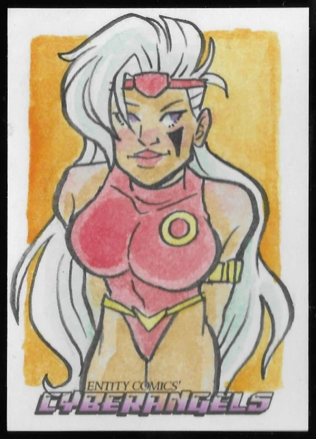 2022 5finity Entity Comics' Cyberangels SKETCH card - Kate Carleton /20 a drawn