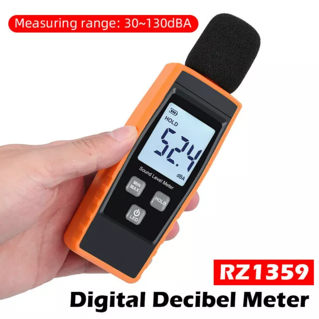 Digital Sound Level Meter Noise Decibel Pressure Tester 30-130dB Measure Reader