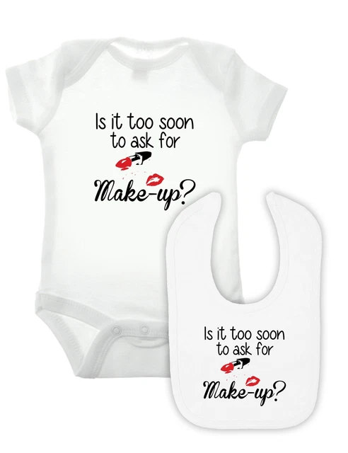 Make-up Babygrow And Bib Set - Funny Newborn Gift Baby BodySuit