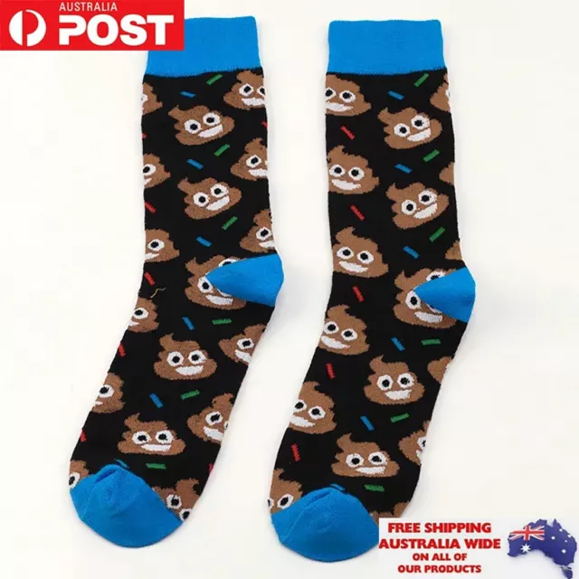 Funny Poop Emoji Socks Cotton Clothing Novelty Shoe Women Men Kids Birthday Gift