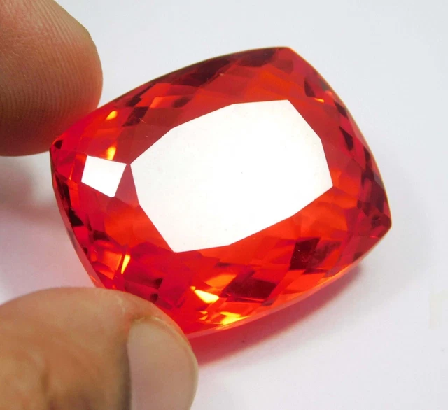 Cojín De Ópalo De Fuego Mexicano Naranja Natural Certificado De 74,05 Ct...