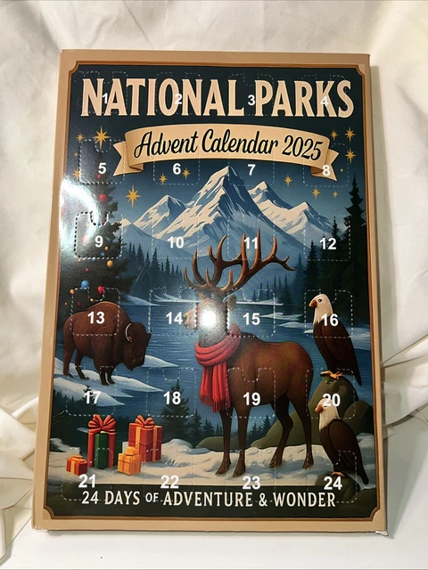 NATIONAL PARKS ADVENT Calendar 2025 Punch Out 24 Days Of Adventure And