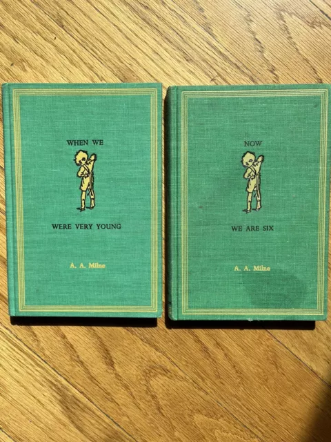 Lot of 2, WHEN  WE WERE VERY YOUNG & NOW WE ARE SIX, A.A. MILNE, HARDCOVER 1961