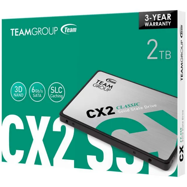 Teamgroup CX2 SSD 2TB 2000GB 2,5” SATA Disc Condition Solid Computer Laptop PC