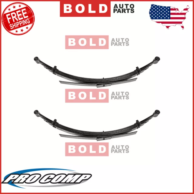 Pro Comp Front 2" Lifted Leaf Springs Pair Fits Ford F250 F350 Super Duty 4WD