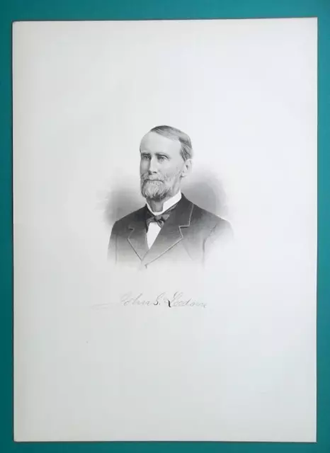 JOHN LEEDOM Pennsylvania Born Ohio Lawyer - 1881 Superb Portrait Print