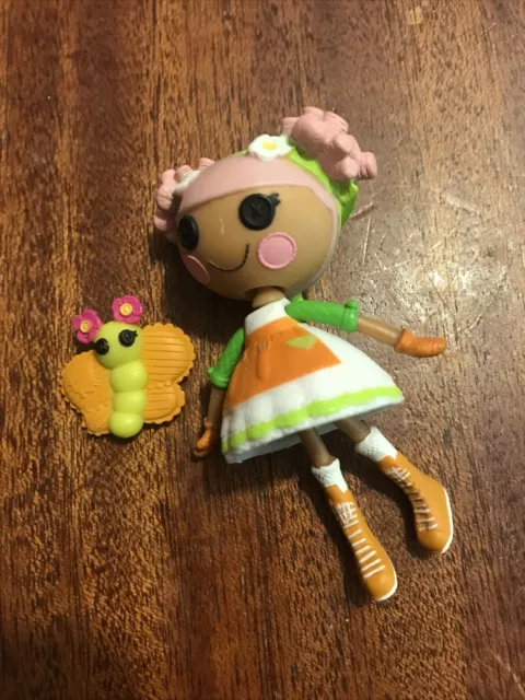 mini lalaloopsy doll Blossom Flowerpot Sew Sweet Playhouse butterfly VGUC 3"