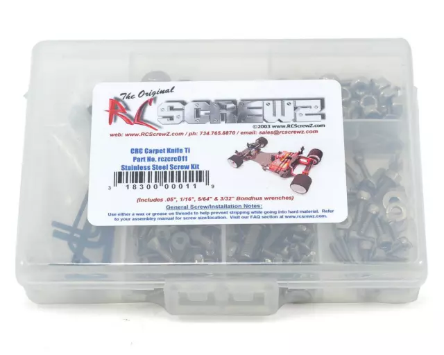 RC Screwz CRC Xti Stainless Steel Screw Kit [RCZCRC011]