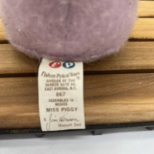 Vintage Muppets Miss Piggy 6" Beanbag Plush Doll Fisher Price Toys 1977 5