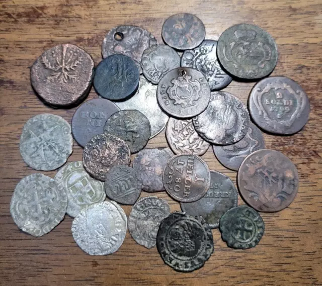Lotto monete antiche medievali rinascimentali preunitarie  da identificare