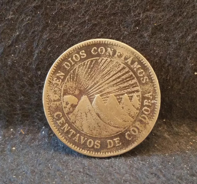 1939 Nicaragua 25 centavos, KM-18