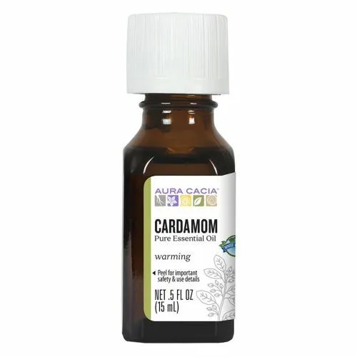 Aceite Esencial Cardamomo Semilla (Elettaria Cardamomum) 0.5 Fl OZ Por Aura