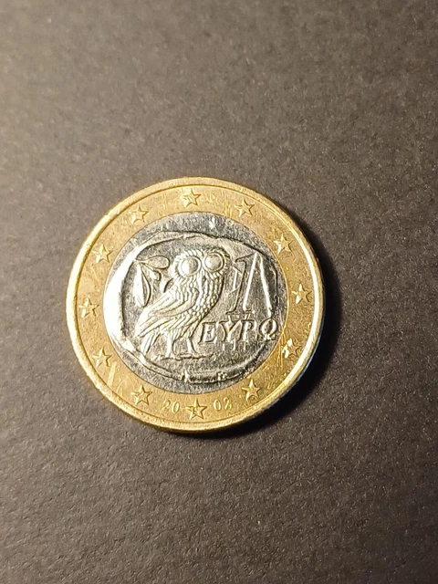 1 Euro Münze 2002 Eule Fehlprägung 1 EURO MÜNZE griechenland 2002 eule Fehldruck selten EUR 222,22