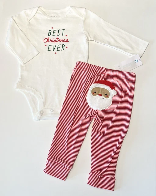 New Baby Boy Girl Clothes 9 Months Pants Set Bodysuit Carters Christmas Outfit