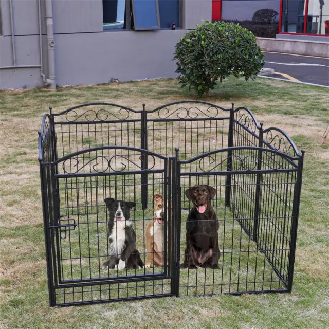 Thicken Pet Dog Playpen Dog Crate Heavy Duty Foldable Enclosure Cage Anti-rust
