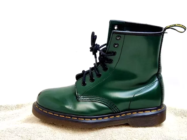 Stivali da donna Dr. Martens Air Wair in pelle verdi UK 4 EU 37