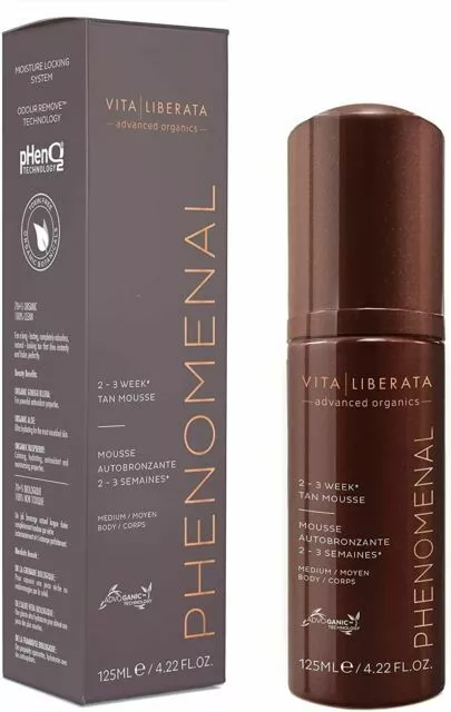 Vita Liberata Phenomenal 2-3 Week Tan Mousse 125ml Medium BNIB Discontinued NEW