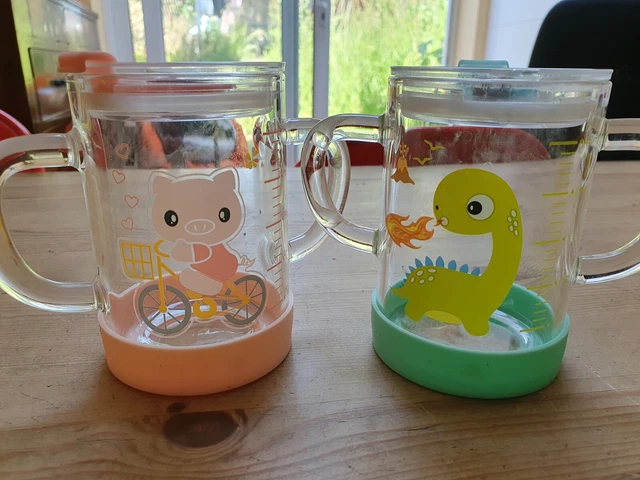 Tazas de alimentación para bebés para pajitas o almacenamiento de alimentos - vidrio