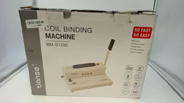 TIANSE Binding Machine, Spiral Coil Binder Machine, Electric Coil Inserter