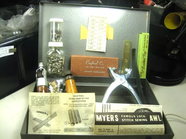 C.A. de colección Myers Co. Famoso kit de chal de coser con punto de bloqueo en caja