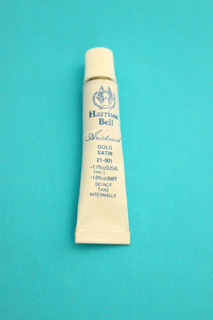 Harrison Bell (Mayer) Gold Satin Keramik Overglasur Farbe 5ml Tube Vintage Porzellan