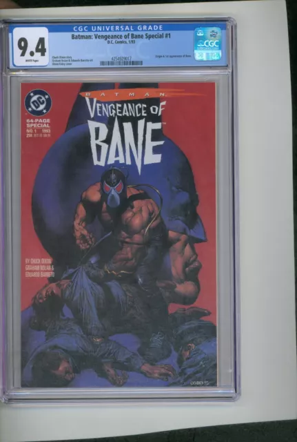 Batman Vengeance of Bane 1 CGC Graded 9.4 NM 1st Appearance Bane DC Comics 1993