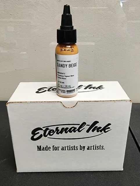 "Tinta para tatuaje eterna ""Sandy Beige"" botella de 1 oz 100 % auténtica ¡envío rápido!