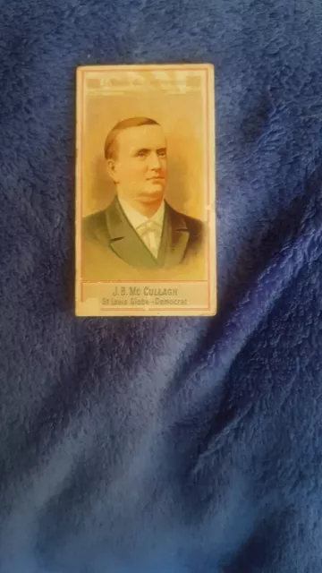 cigarette card - Allen & Ginter American Editors (1887) - J. B. McCullagh