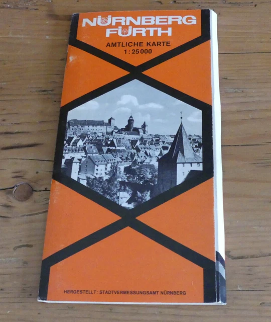 Nürnberg Fürth Amtliche Karte 1:25 000 - alter Stadtplan - Stadtvermessungamt