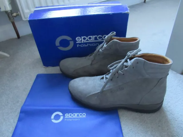 SPARCO MONZA GP1 Mens Grey Suede Leather Driving Boots Shoes Size 44 NEW UK 9.5 89.99 PicClick UK