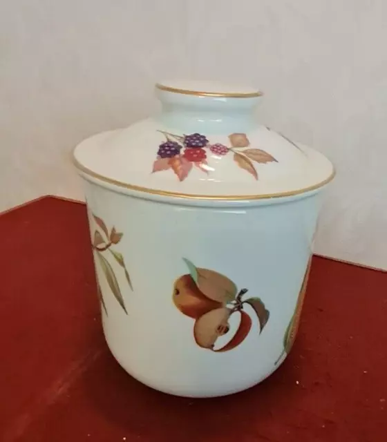 Royal Worcester Evesham Gold Edge Storage Jar