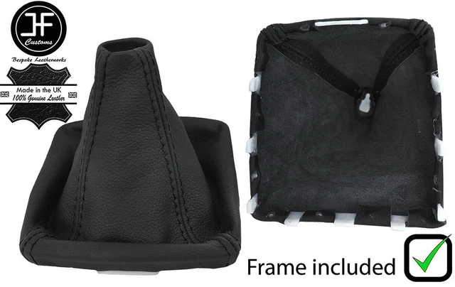 Soufflet De Levier De Vitesse En Cuir Véritable Noir | Cadre Plastique 180 Mm | Compatible Nissan Pathfinder 2006-2012