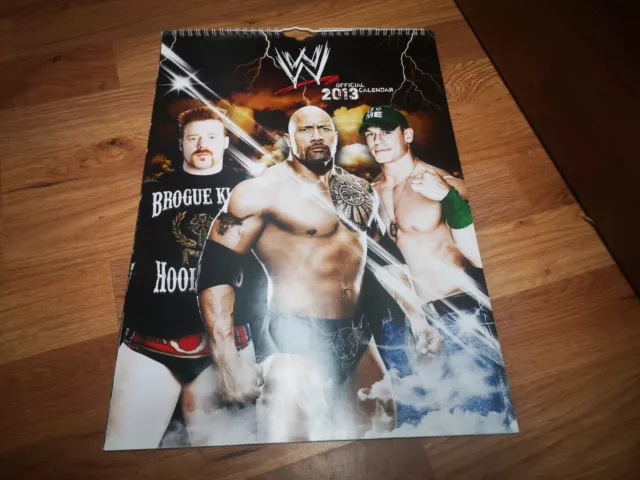 🌟BRAND NEW WWE superstars of wrestling 2013 calendar complete THE ROCK🌟a