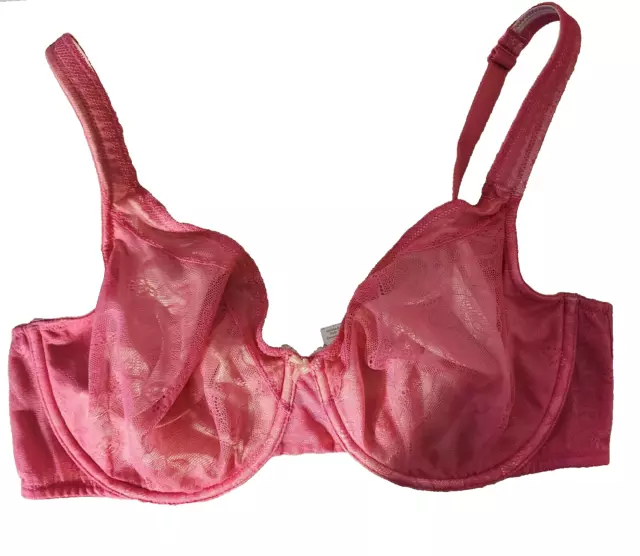 CACIQUE WOMENS PLUS Sz 40DD Modern Lace Unlined Full Coverage Bra Underwire  Pink $19.53 - PicClick