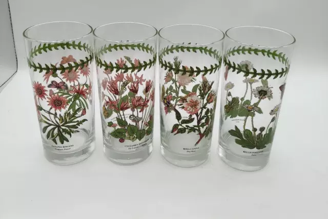 Portmeirion Botanic Garden Highball Drinking Glasses, Set of 4 - Assorted 