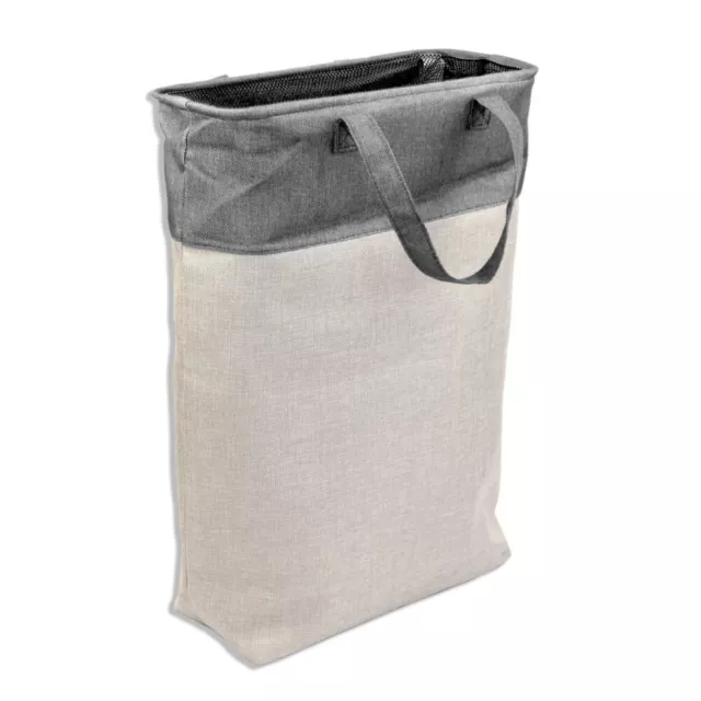 Butlers Suite Skinny Hamper w/ Rope Handles Home Storage Organiser Natural/Coal