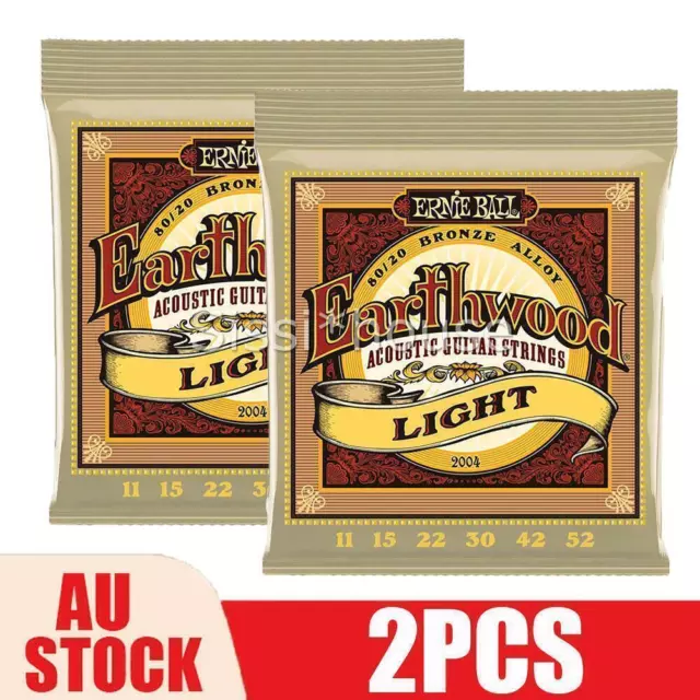 For Ernie Ball Earthwood 2004 80/20 Bronze 11-52 Light Acoustic Guitar Strings A