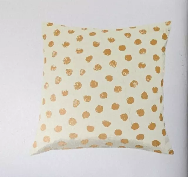 IKEA Skaggort Cushion Cover 20x20" Cotton Throw Pillow Gold Dots 50 x 50 cm NEW