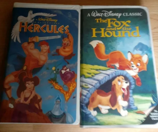 Hercules Masterpiece & Fox and Hound Classic Clamshell Case Vintage (VHS)
