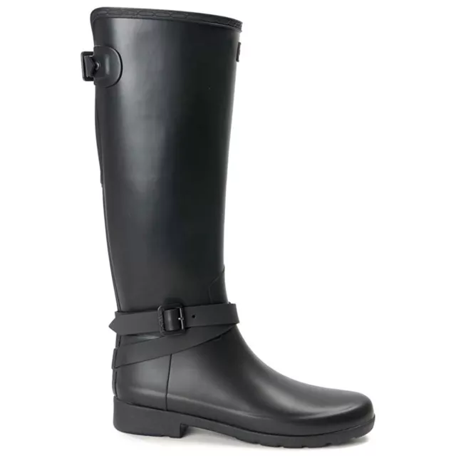 Hunter Womens Boots Refined Back Adjustable Tall Casual Wellington Rubber