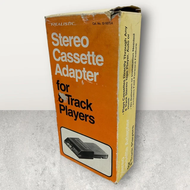 VINTAGE REALISTIC STEREO Cassette Adapter For 8 Track Player NOS £33.20