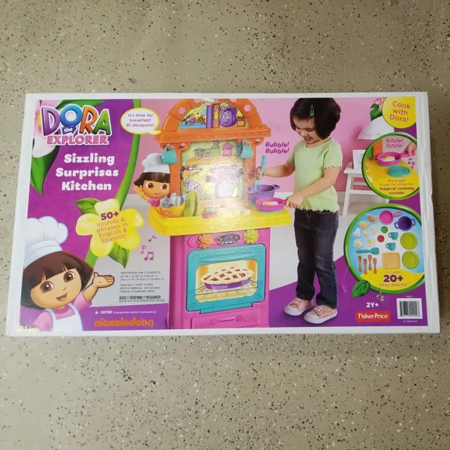 Fisher Price Dora the Explorer Sizzling Surprises Kitchen Never Opened Sealed