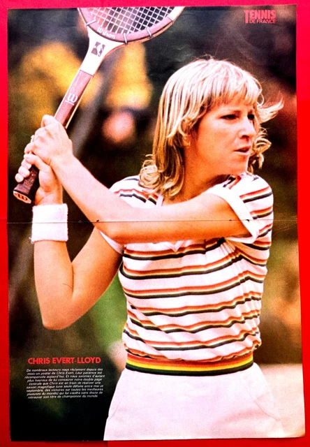 Tennis Rare Poster Original De 1976 Chris Evert Rookie 21 Ans Etats