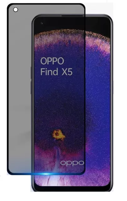Verre Trempé Film Anti Espion Privé pour Oppo Find X5 / X5 Lite / X5 Pro