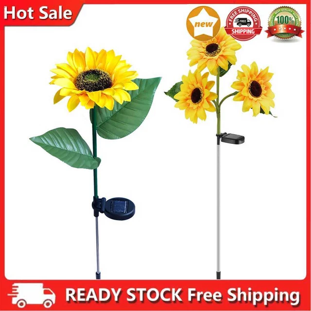 Luce a forma di girasole luce terra plug-in lampada impermeabile paesaggio decorazioni prato